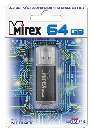USB Flash Mirex Unit Silver 64GB 13600-FMUUSI64 флешка mirex pig 8гб pink 13600 kidpip08