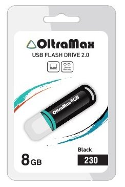 USB Flash Oltramax 230 8GB  OM-8GB-230-St Blue флешка oltramax 30 64гб blue om064gb30 bl