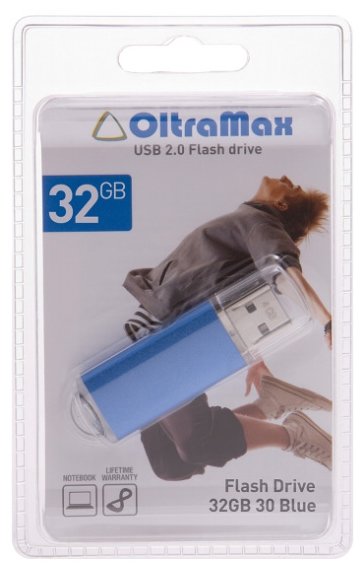 USB Flash Oltramax 30 32GB  OM032GB30-BL usb flash oltramax 250 64gb om 64gb 250 turquoise