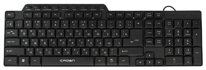 CrownMicro CMMK-520B клавиатура и мышь crown cmmk 520b cm000001539 черная