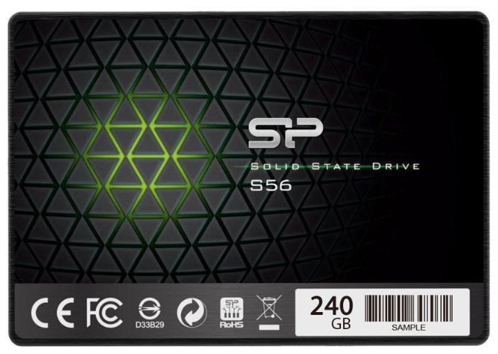 SSD Silicon-Power Slim S56 240GB SP240GBSS3S56B25 silicon power microsdhc elite uhs 1 class 10 32 gb sp032gbsthbu1v10 sp