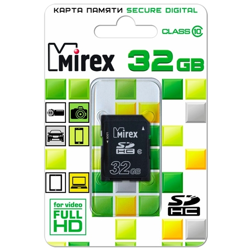 Mirex SDHC Class 10 32GB 13611-SD10CD32 флеш карта sd 32gb mirex sdhc class 10