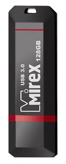 USB Flash Mirex Knight Black 3.0 128GB 13600-FM3BK128 usb flash mirex elf usb 3 0 128gb