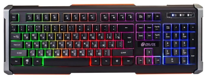 Oklick 710G Black Death клавиатура marvo kg901 игровая проводная механическая 87 клавиш usb подсветка черная