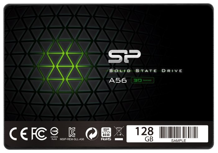 SSD Silicon-Power Ace A56 128GB SP128GBSS3A56B25 карта памяти silicon power superior golden a1 microsdxc 128gb class 10 sp128gbstxdv3v1gsp адаптером sd