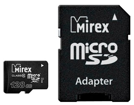 Mirex microSDXC UHS-I Class 10 128GB   13613-AD10S128 apacer microsdxc class 10 64gb ap64gmcsx10u1 r