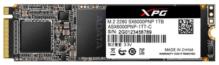 SSD A-Data XPG SX6000 Pro 1TB ASX6000PNP-1TT-C твердотельный накопитель a data xpg sx6000 lite 1tb asx6000lnp 1tt c