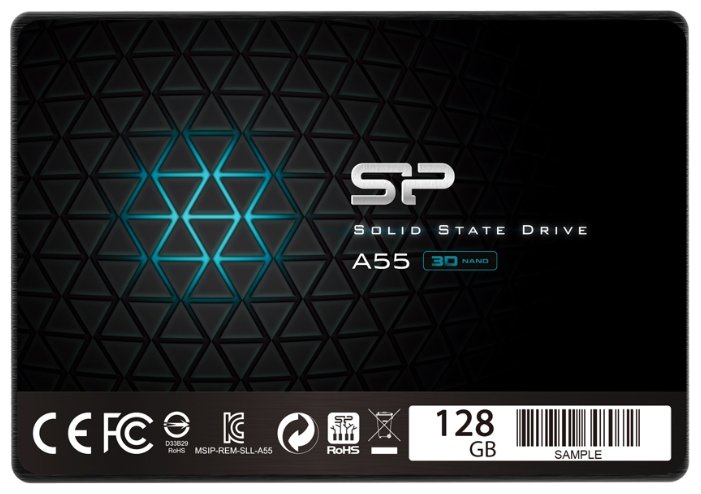 SSD Silicon-Power Ace A55 128GB SP128GBSS3A55S25 reshield terra nx 2012 2u 12x3 5 sas sata 12g max 272 bays 2x4gb controller max 128gb 4x10g iscsi optional 16x1g iscsi 16x10g iscsi sfp 8x16g fc