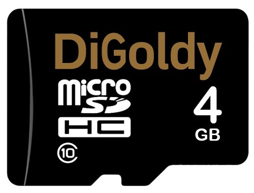 DiGoldy microSDHC Class 10 4GB   DG004GCSDHC10-AD адаптер buro usb bu bt532 bt5 3 edr class 1 100 м