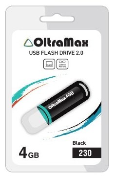 USB Flash Oltramax 230 4GB  OM-4GB-230-Black usb flash oltramax 250 4gb om 4gb 250 blue