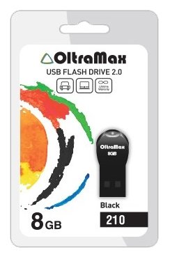 USB Flash Oltramax 210 8GB  OM-8GB-210-Blue флешка oltramax 30 64гб blue om064gb30 bl