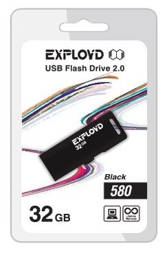 USB Flash Exployd 580 32GB  EX-32GB-580-White usb flash qumo nanodrive 32gb white
