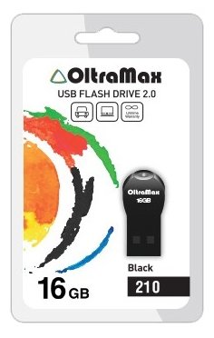 USB Flash Oltramax 210 16GB  OM-16GB-210-Black usb flash oltramax 220 8gb om 8gb 220 violet