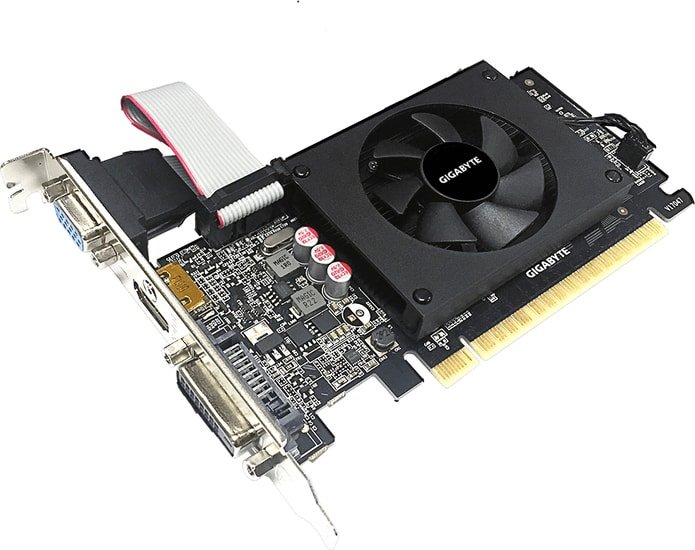 Gigabyte GeForce GT 710 2GB GDDR5 GV-N710D5-2GIL gigabyte geforce gt 730 2gb ddr3 gv n730d3 2gi