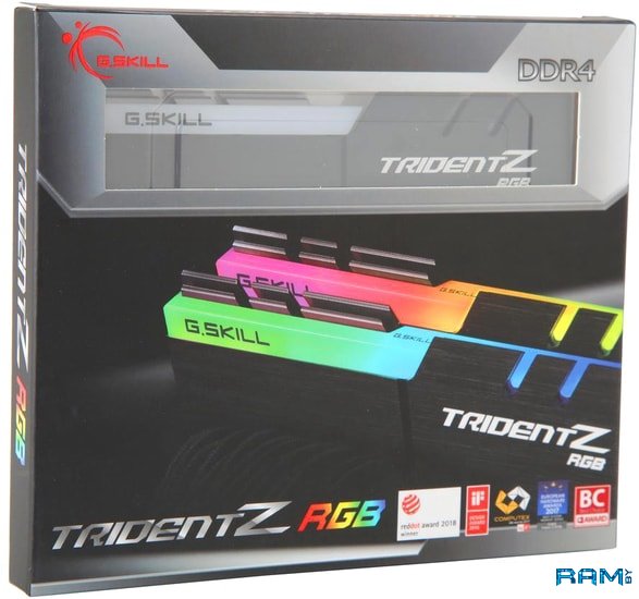 G.Skill Trident Z RGB 2x8GB DDR4 PC4-32000 F4-4000C18D-16GTZRB g skill trident z rgb 2x8gb ddr4 pc4 28800 f4 3600c19d 16gtzrb