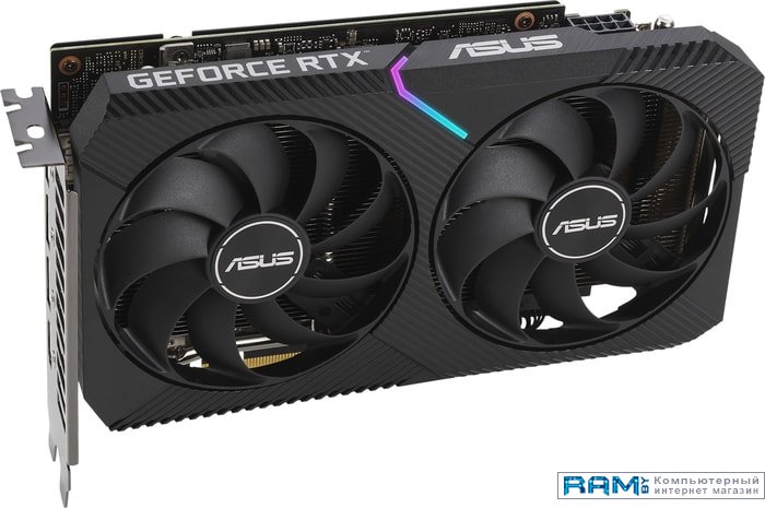 ASUS Dual GeForce RTX 3060 V2 OC 12GB GDDR6 DUAL-RTX3060-O12G-V2 видеокарта palit nvidia geforce rtx 3060 12gb lhr pa rtx3060 dual oc retail ne63060t19k9 190ad