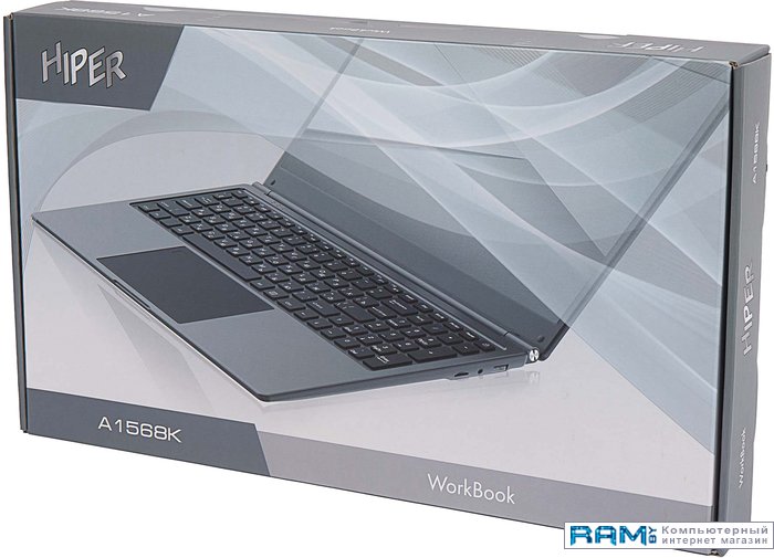 Hiper WorkBook A1568K1135W1 ноутбук hiper workbook n1567rh silver ty410axk