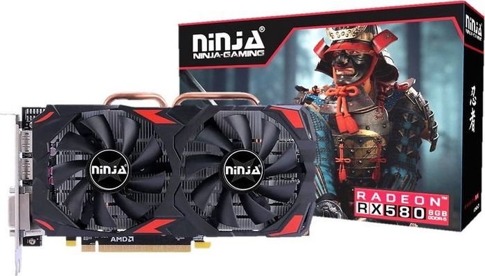 Sinotex Ninja Radeon RX 580 8GB GDDR5 AFRX58085F powercolor red dragon radeon rx 550 4gb gddr5 axrx 550 4gbd5 hle