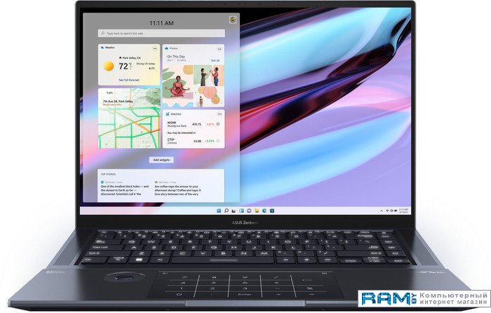 ASUS Zenbook Pro 16X OLED UX7602VI-MY034X ноутбук huawei matebook 16s 2023 crefg x space gray 53013sda 16 core i9 13900h 16gb ssd 1024gb iris xe graphics eligible серый