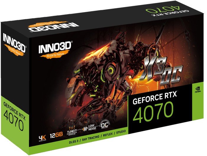 

Inno3D GeForce RTX 4070 X3 OC N40703-126XX-185252L