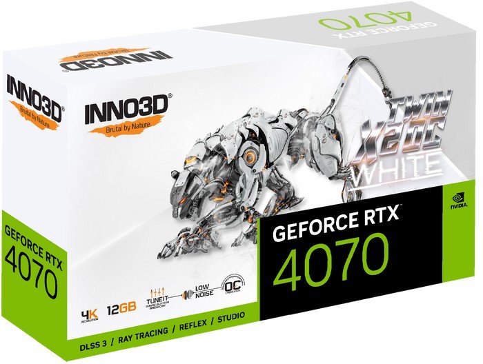 

Inno3D GeForce RTX 4070 Twin X2 OC White N40702-126XX-185252W