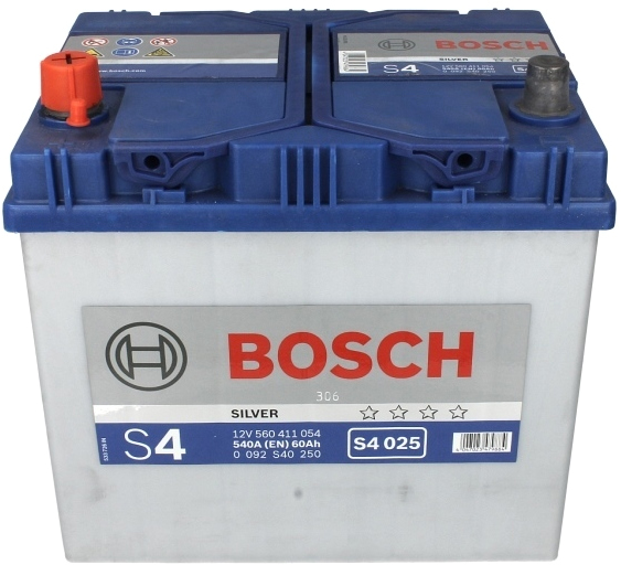Аккумулятор автомобильный 60 а/ч Bosch. Аккумуляторная батарея Bosch s4 Silver [12v 60ah 540a b13]. Аккумулятор бош 60 а/ч. Bosch s4 (024) 12в 60ач 540а.