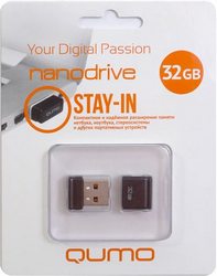 USB Flash QUMO NanoDrive 32Gb Black usb flash qumo speedster 32gb