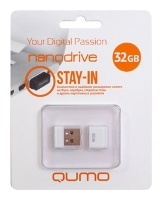 USB Flash QUMO NanoDrive 32Gb White usb flash qumo optiva 01 32gb