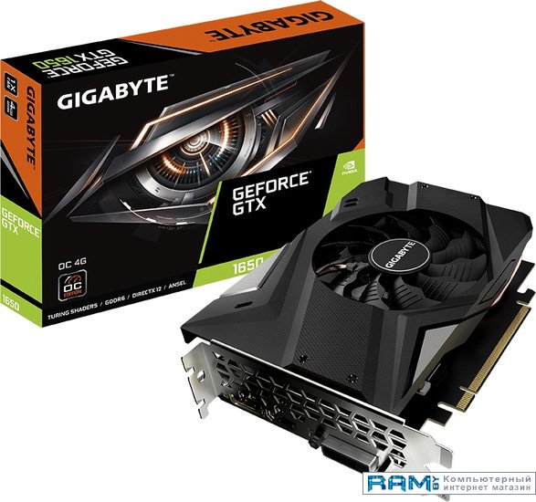 Gigabyte GeForce GTX 1650 D6 OC 4G 4GB GDDR6 GV-N1656OC-4GD rev. 4.0 видеокарта msi nvidia geforce gtx 1650 d6 ventus xs oc