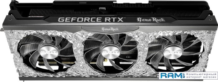 Palit GeForce RTX 3080 GameRock OC 10GB GDDR6X NED3080H19IA-1020G palit geforce gt 730 2gb ddr3 neat7300hd46 2080h