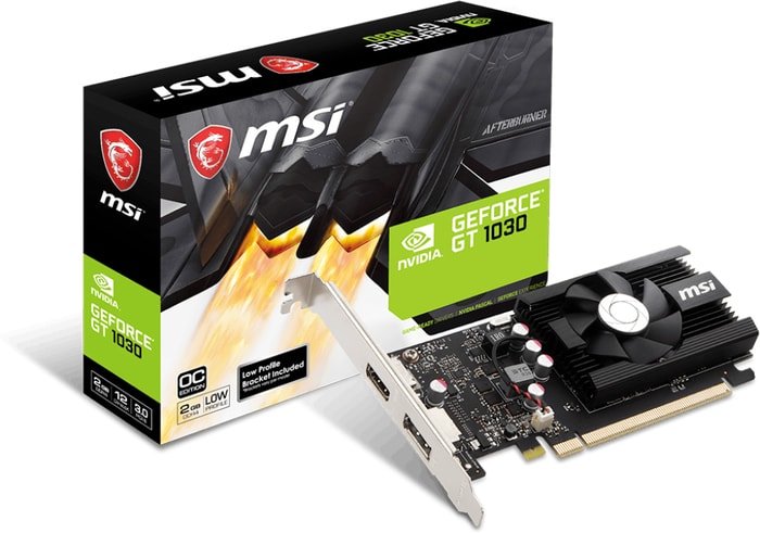 MSI GeForce GT 1030 OC LP 2GB DDR4 msi geforce gt 1030 aero itx 4gd4 oc