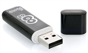 USB Flash Smart Buy Glossy Black 8GB SB8GBGS-K usb flash smart buy glossy 16gb
