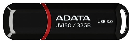 USB Flash A-Data DashDrive UV150 Black 32GB AUV150-32G-RBK usb flash a data dashdrive uv150 64gb auv150 64g rbk