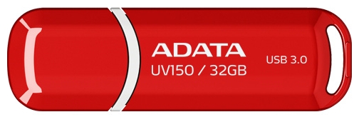 USB Flash A-Data DashDrive UV150 Red 32GB AUV150-32G-RRD usb flash a data dashdrive uv128 blackblue 64gb auv128 64g rbe