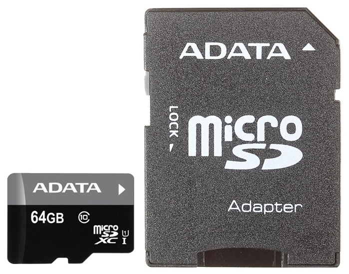 A-Data Premier microSDXC UHS-I U1 Class 10 64GB AUSDX64GUICL10-RA1 карта памяти a data 256gb microsdxc class 10 uhs i a1 100 25 mb s sd адаптер ausdx256guicl10a1 ra1