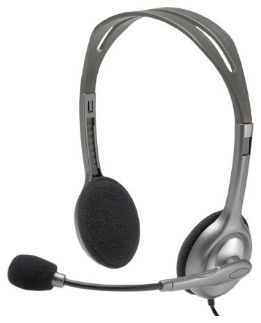 Logitech Stereo Headset H110 гарнитура для пк logitech stereo h110 серебристый 1 8м накладные оголовье 981 000271