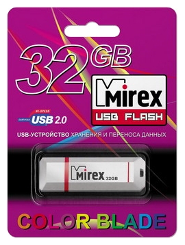 USB Flash Mirex KNIGHT WHITE 32GB 13600-FMUKWH32 флешка mirex turning knife 8гб silver 13600 dvrtkn08